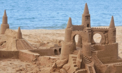 堆沙堡一年级作文