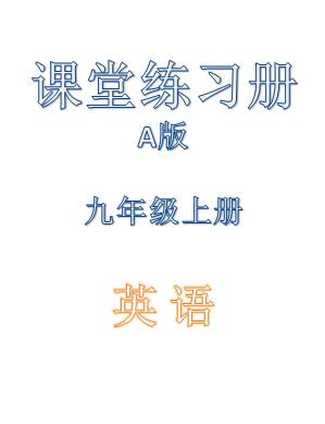 九年级上册英语课堂练习册a版答案陕西省